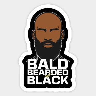 Bald Black and Bearded African American Man Sticker